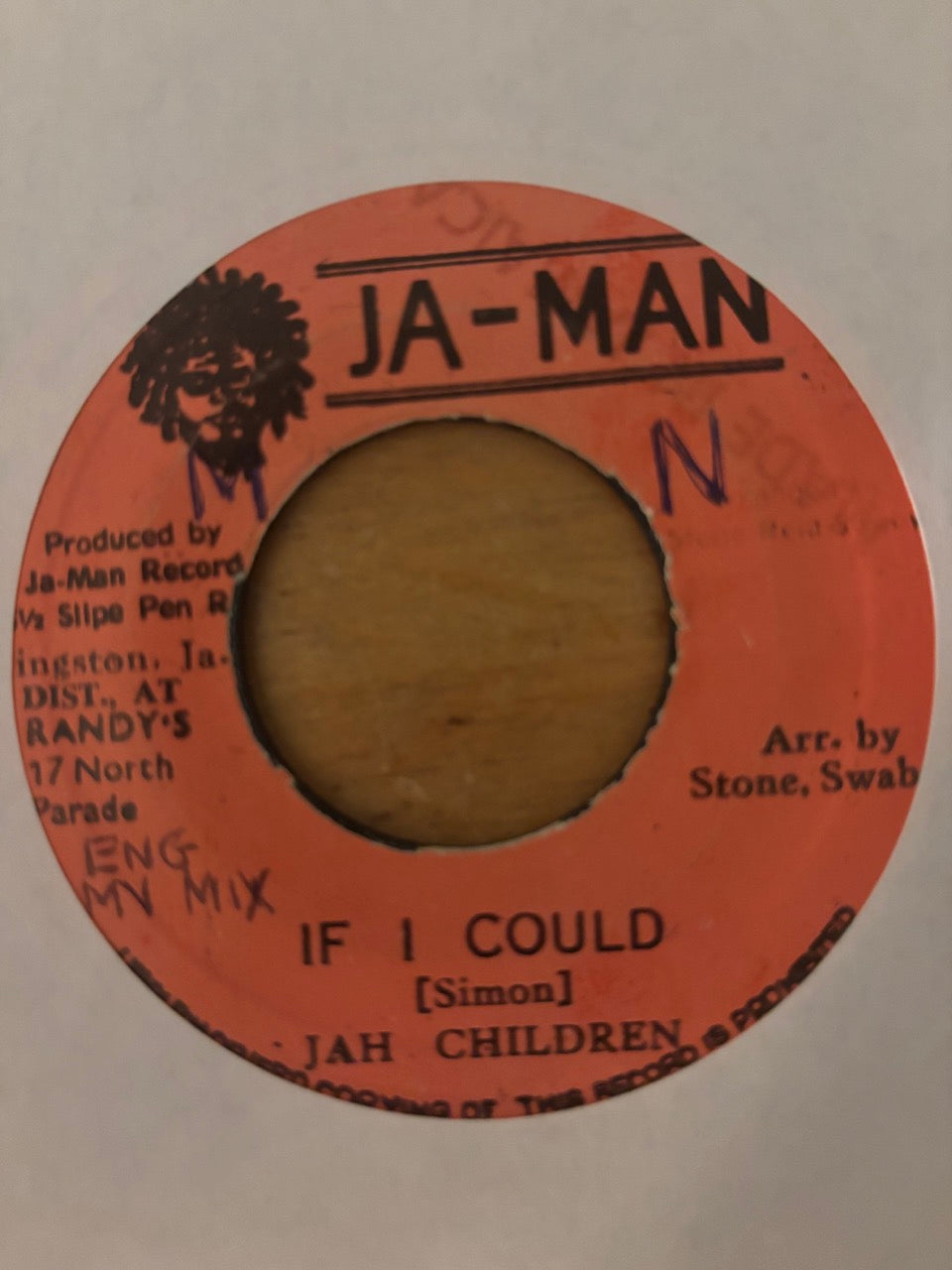 Jah Children (2) : If I Could (7")