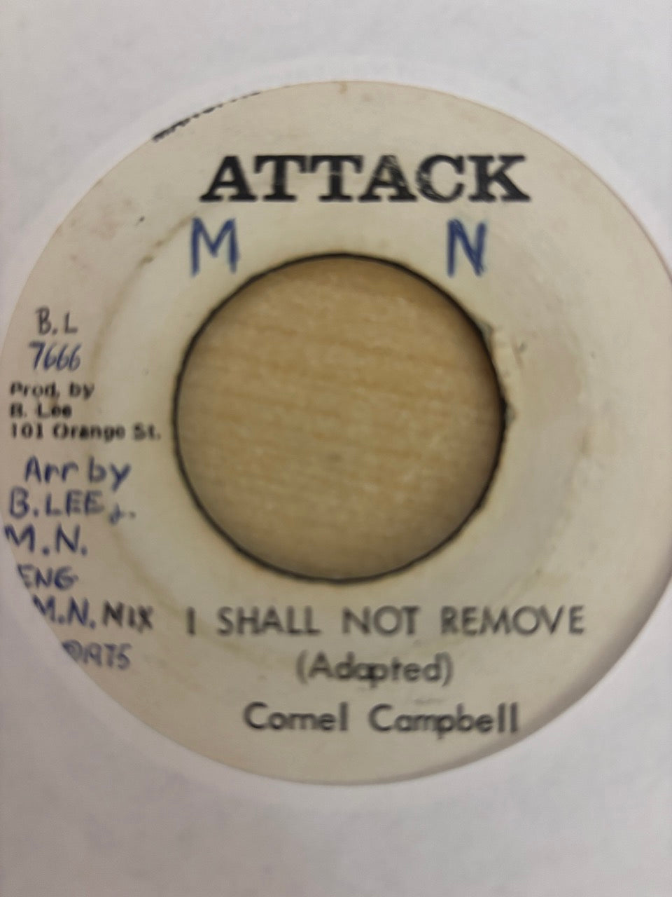 Cornel Campbell* / Aggrovators* : I Shall Not Remove / Straight To The Spear's Head (7", Single)