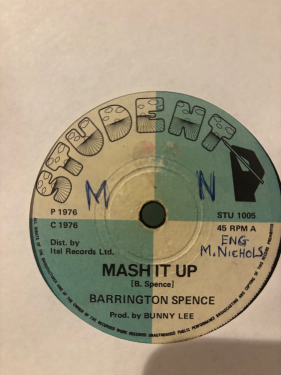 Barrington Spence : Mash It Up / Straight To Radd Head (7", Single)