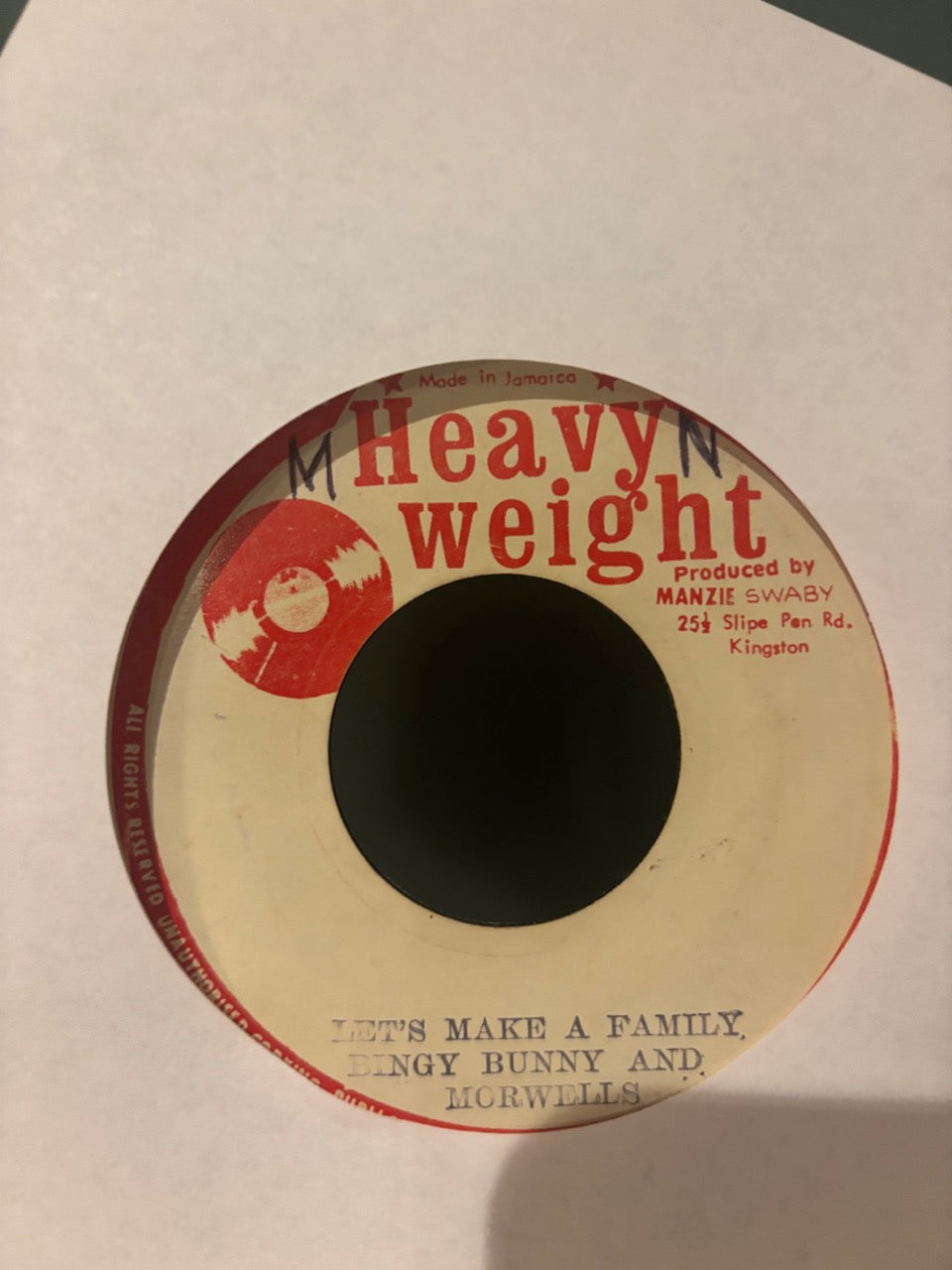 Bingy Bunny And The Morwells : Let's Make A Family (7")