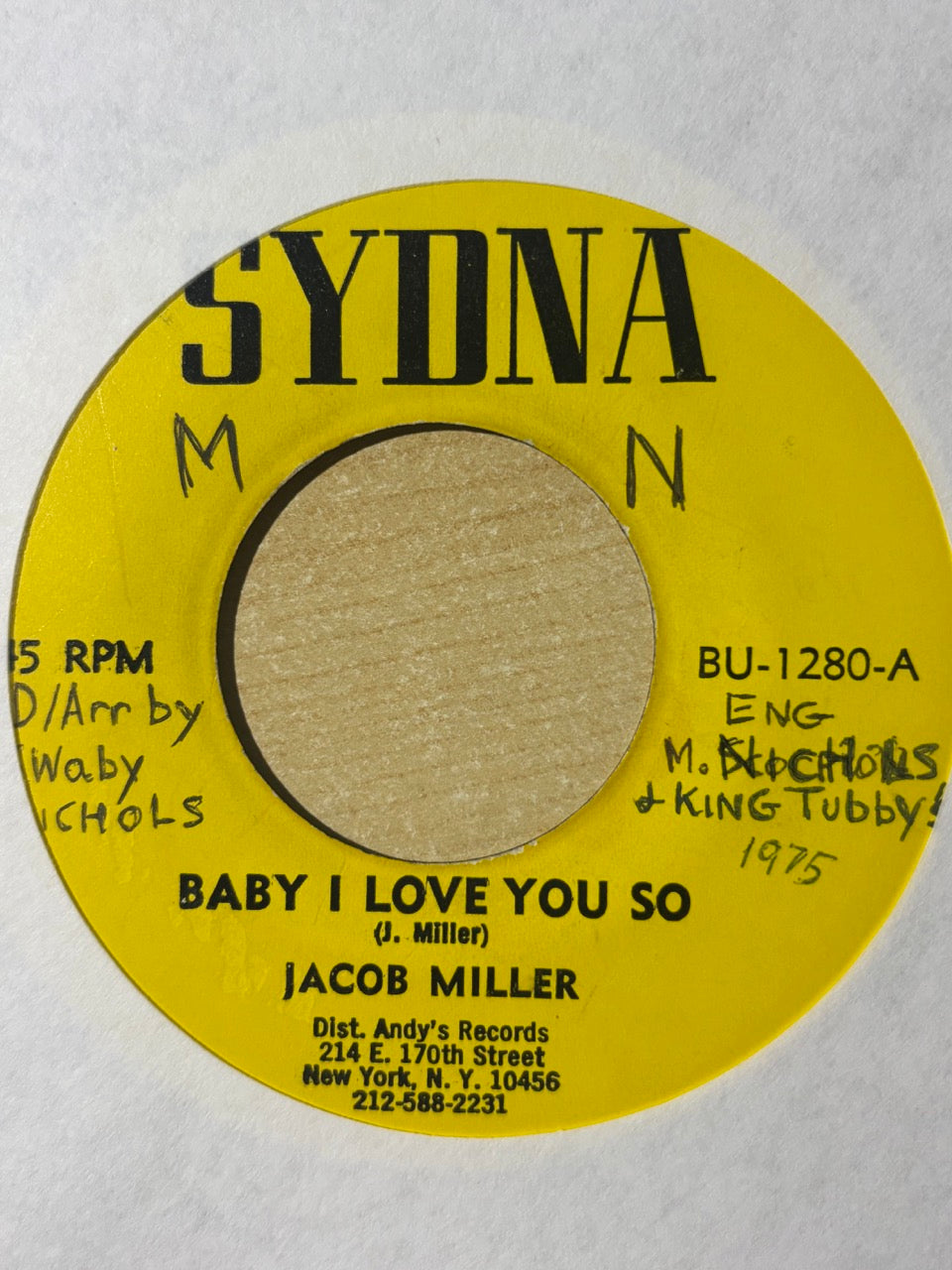Jacob Miller / Rockers All Stars : Baby I Love You So / Rockers Pride (7", Single)