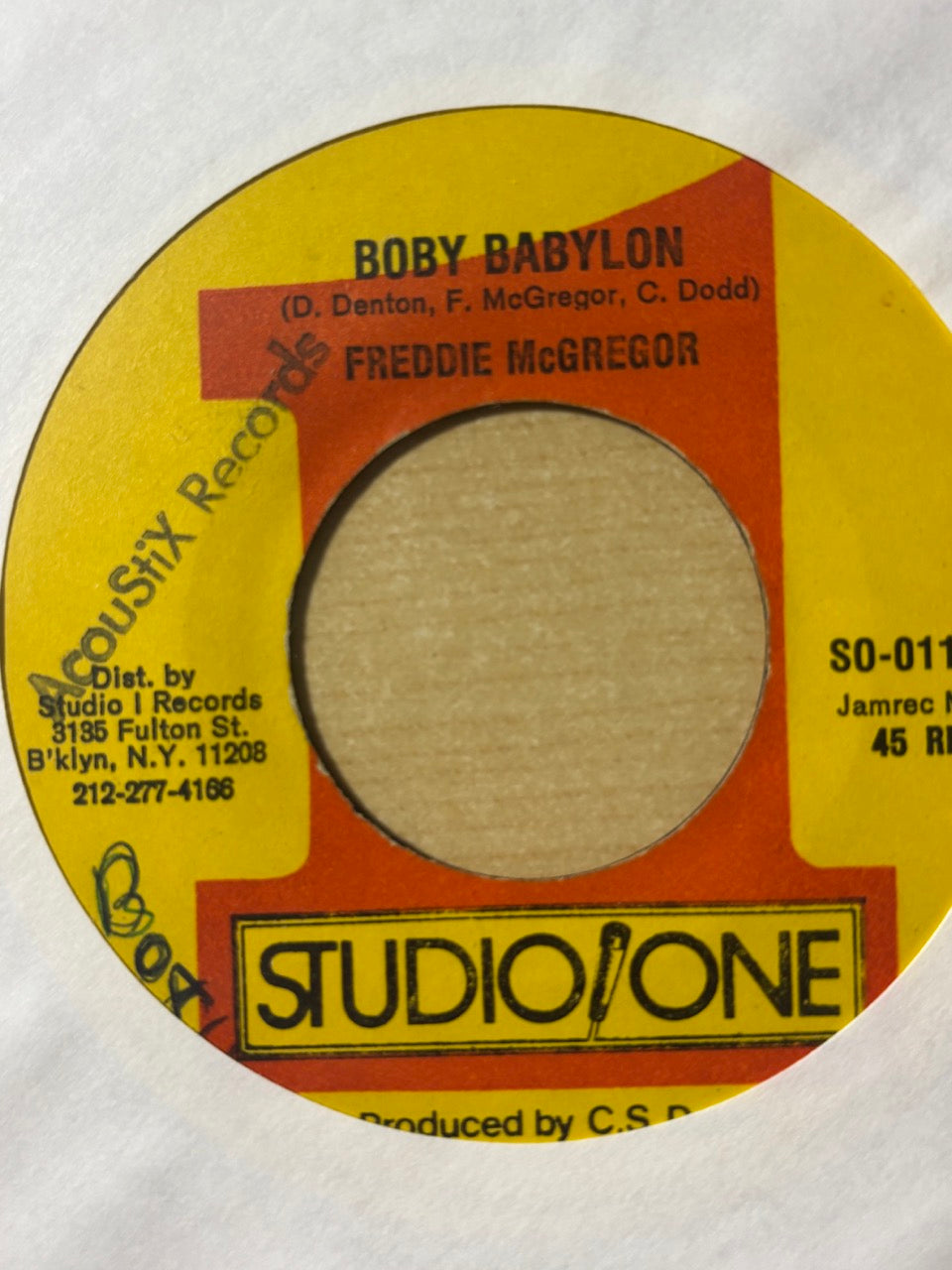 Freddie McGregor : Boby Babylon (7")