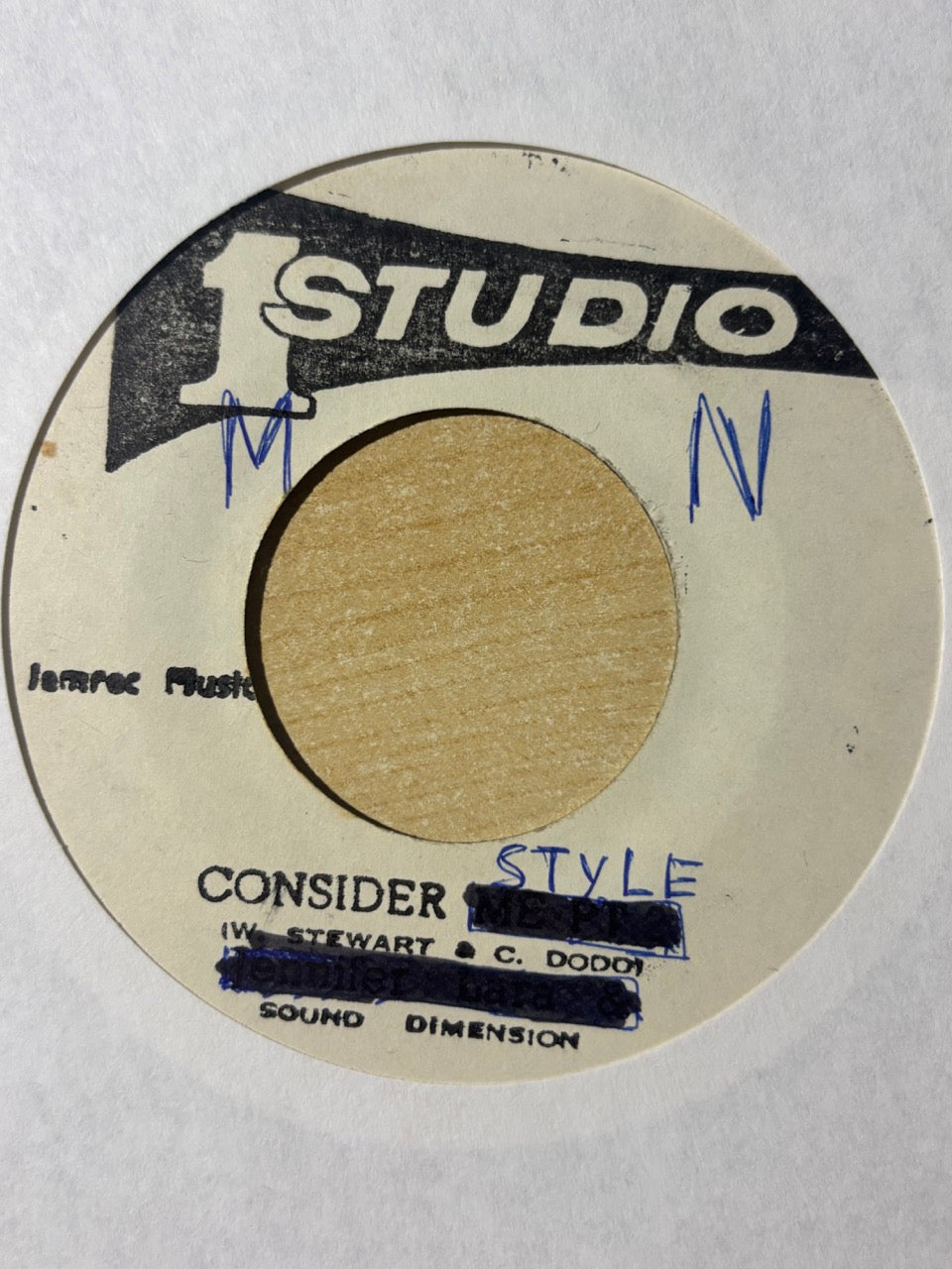 Jennifer Lara / Jennifer Lara & Sound Dimension : Consider Me / Consider Me Pt. 2 (7")