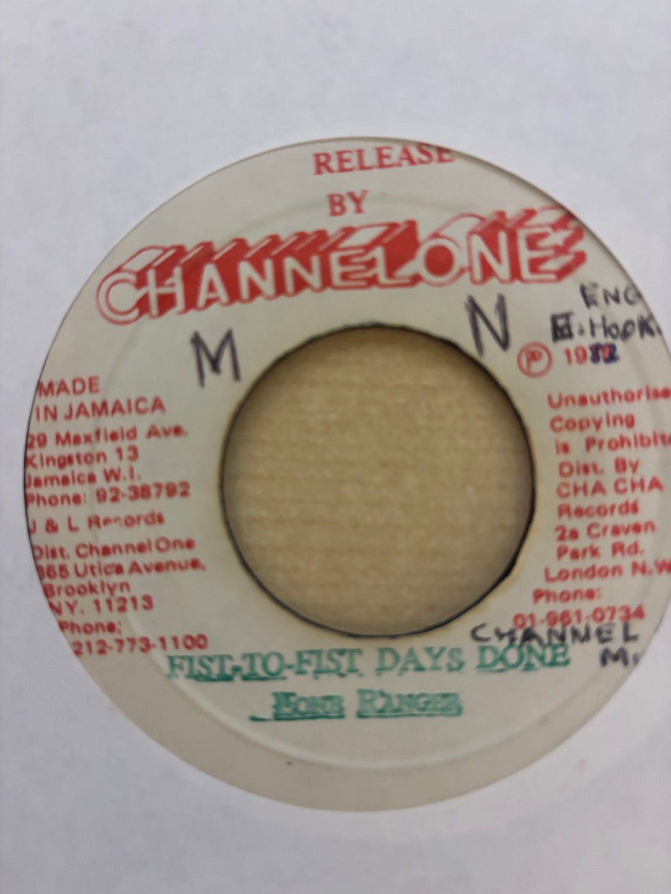 Lone Ranger : Fist-To-Fist Days Done (7")