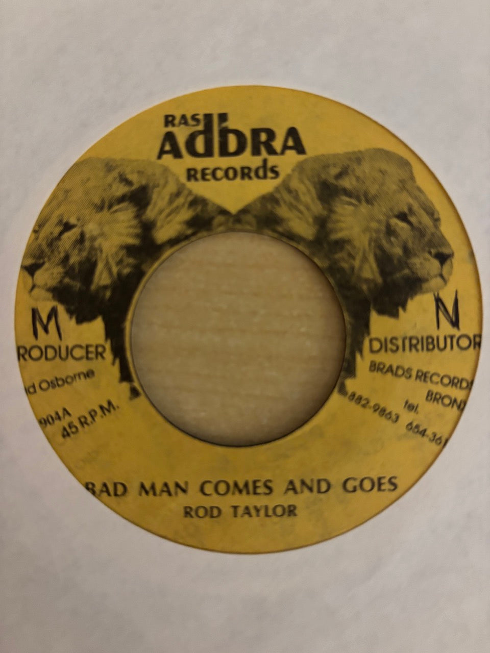 Rod Taylor : Bad Man Comes And Goes (7")