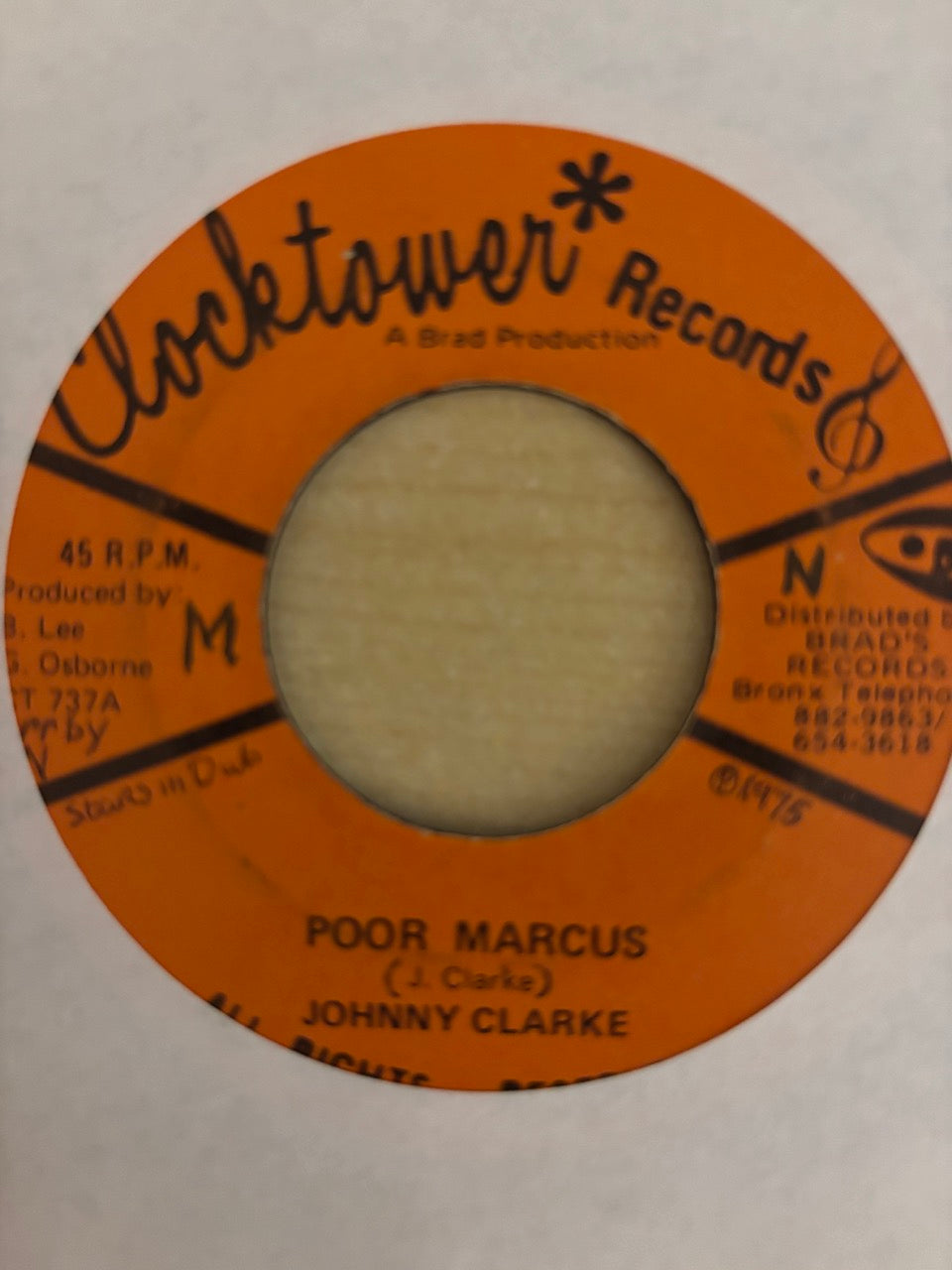 Johnny Clarke : Poor Marcus (7")