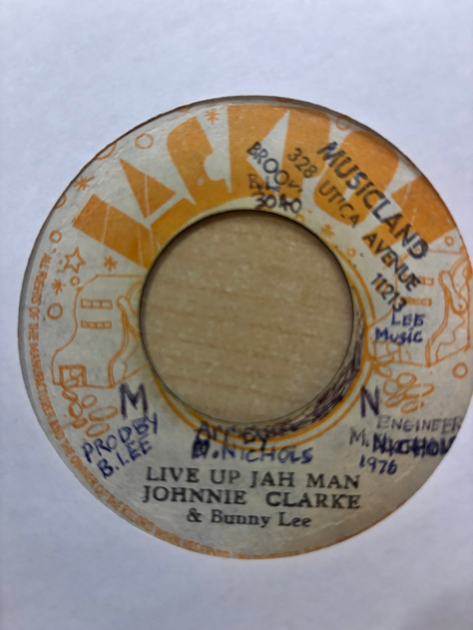 Johnny Clarke & Bunny Lee : Live Up Jah Man (7")