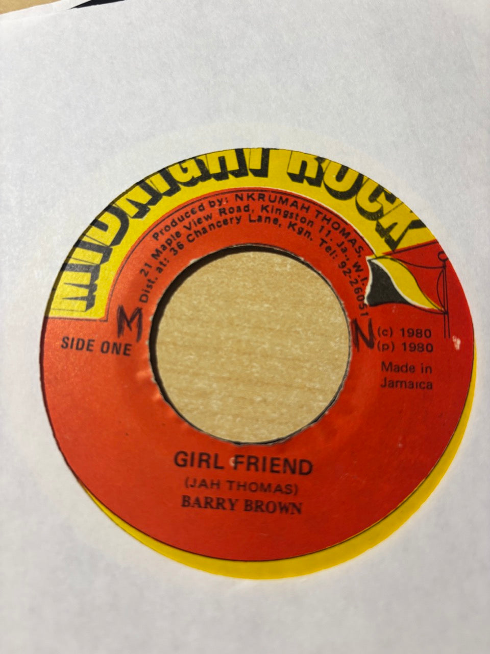 Barry Brown : Girl Friend (7")