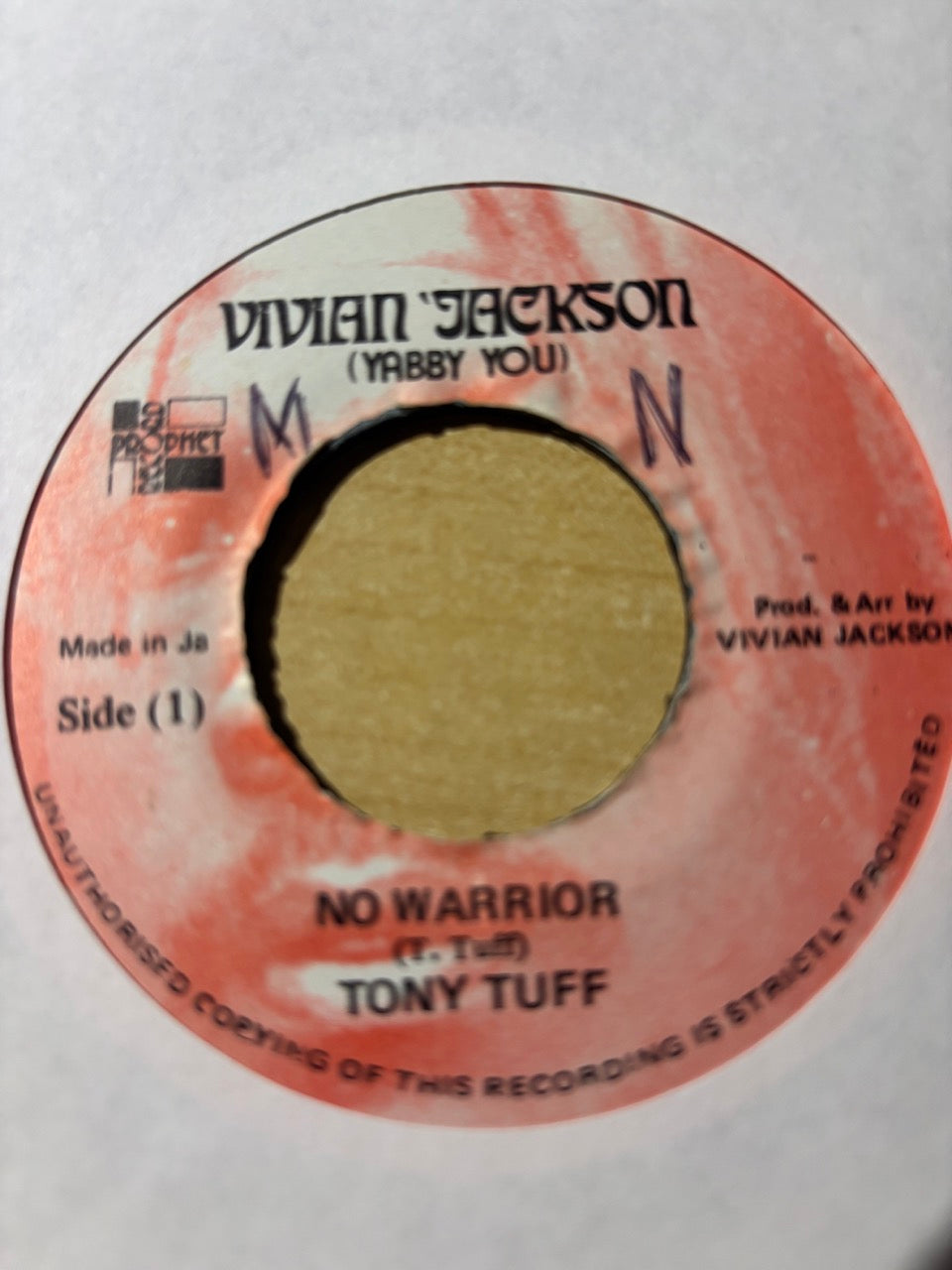 Tony Tuff : No Warrior (7", RE)