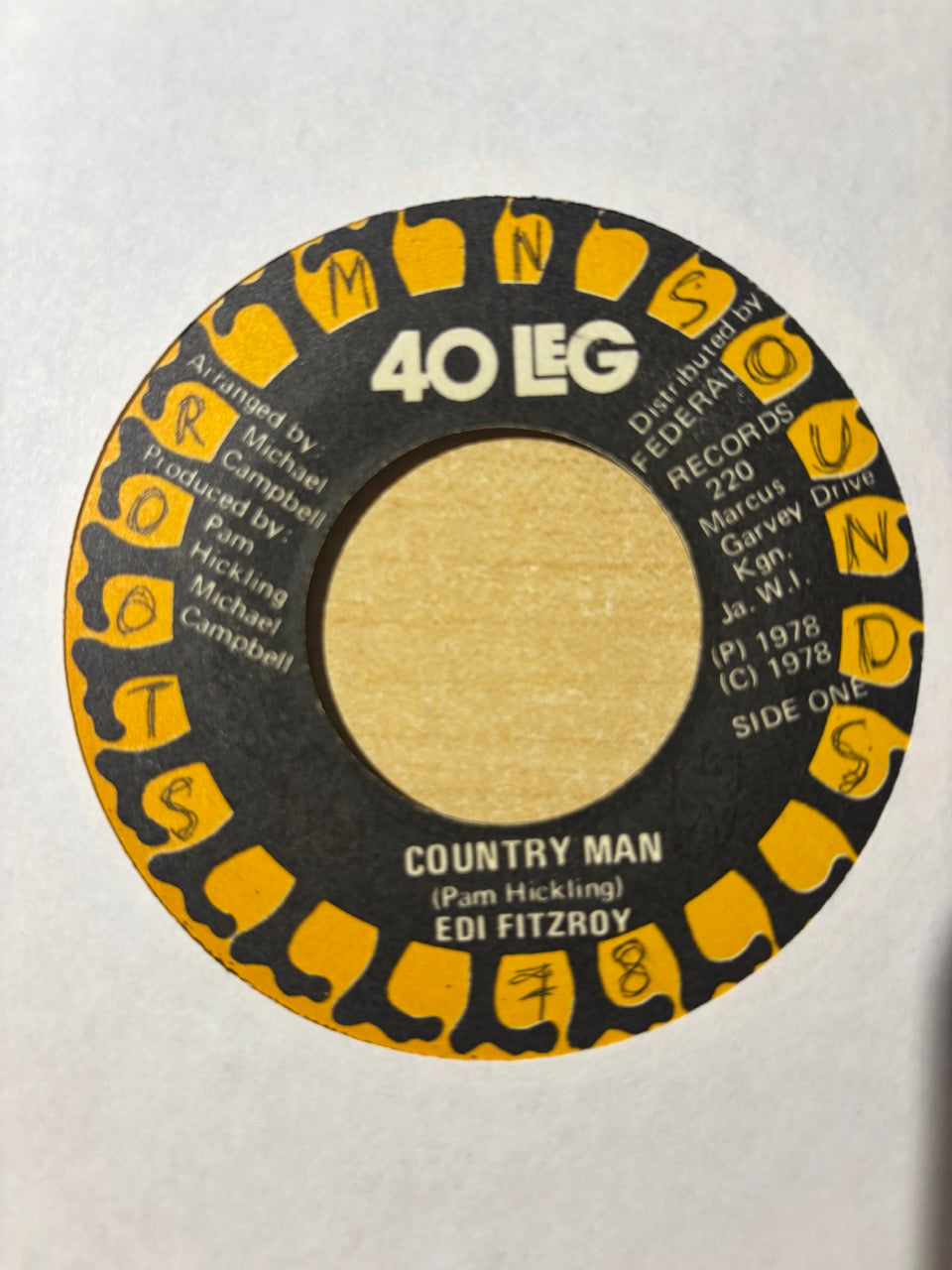 Edi Fitzroy / Mickey Dread* & The Instigators (4) : Country Man / Robber's Roost (7")