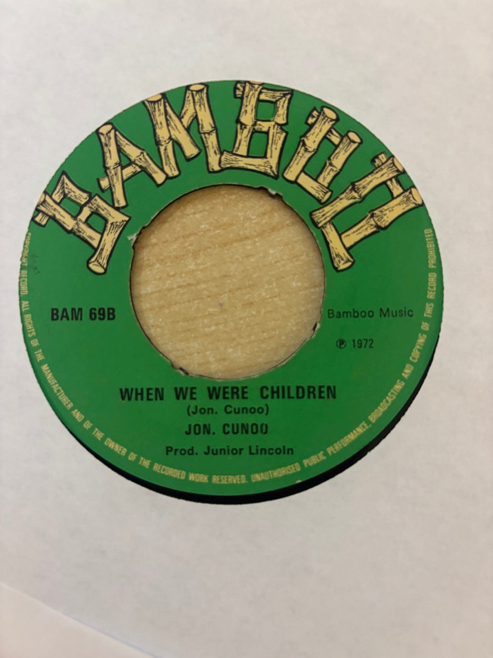 Joncunoo : Love Is Strange / When We Were Children (7", Pus)