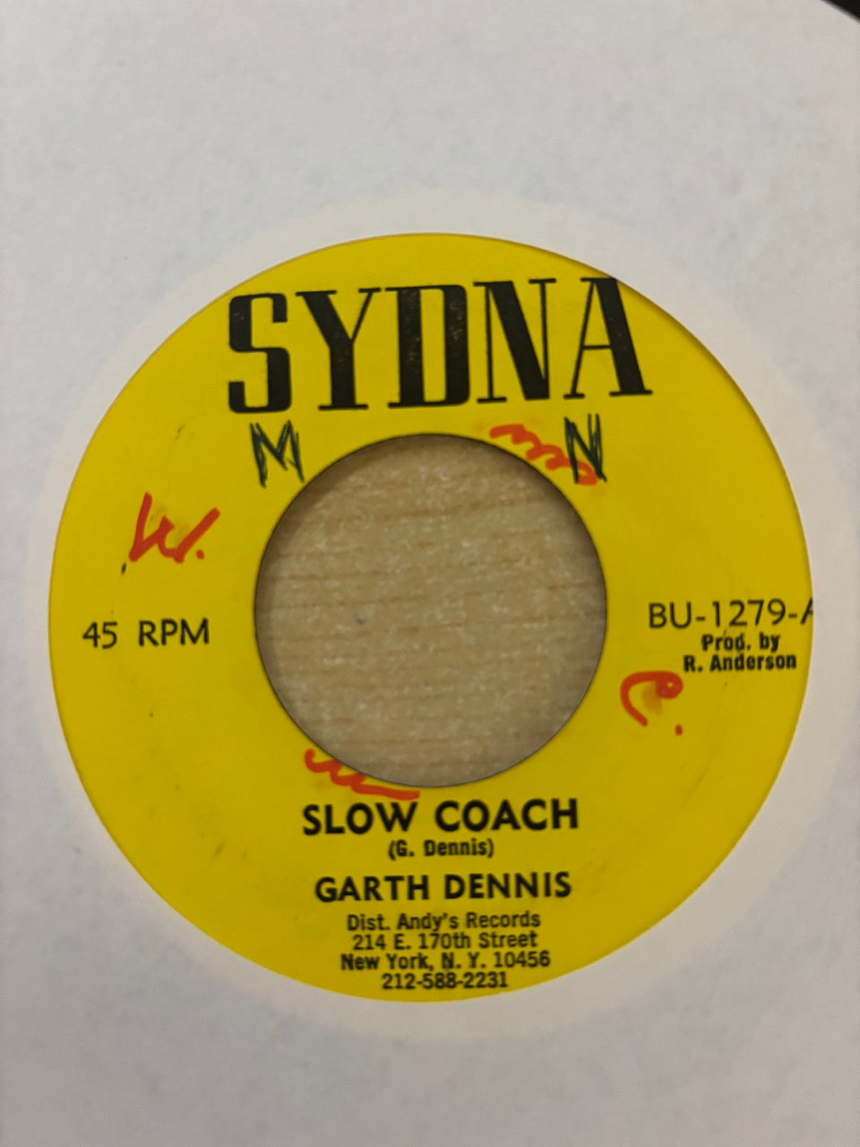 Rudolph "Garth" Dennis : Slow Coach (7", Single)