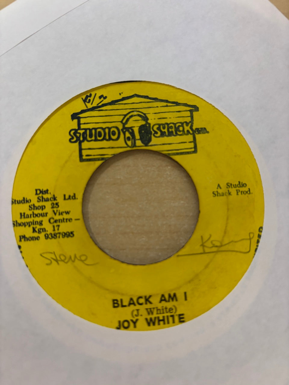 Joy White : Black Am I (7", Yel)