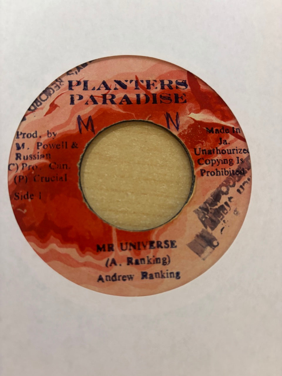 Andrew Ranking : Mr Universe (7", Single)