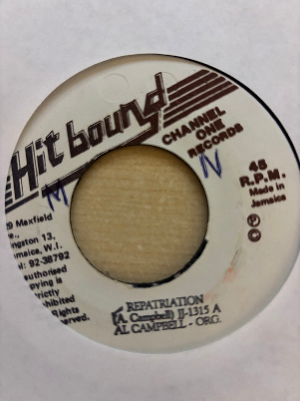 Al Campbell : Repatriation (7", RE, Sta)