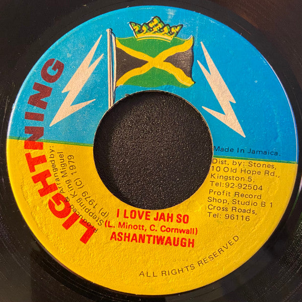 Ashanti Waugh : I Love Jah So (7", Single)