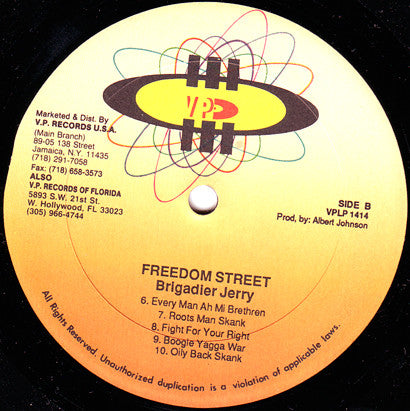 Brigadier Jerry : Freedom Street (LP)