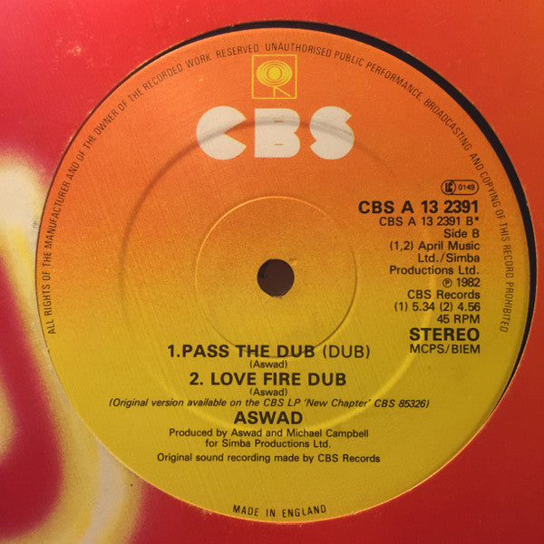 Aswad : Pass The Cup (12")