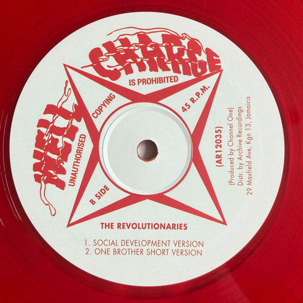 The Revolutionaries : Channel One Disco Purpose (12", Red)