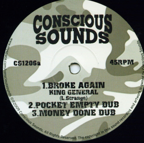 King General / Idren Reality : Broke Again / Twighlight Skank / Crucial & Mighty (12")