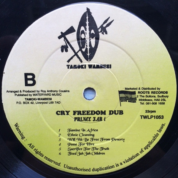 Prince Far I : Cry Freedom Dub (LP, Album)