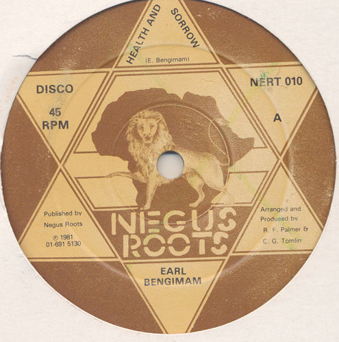 Earl Bengimam : Health And Sorrow (12")