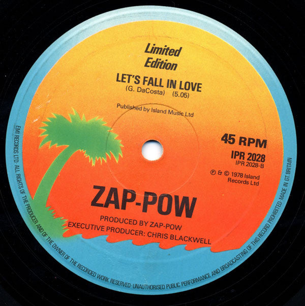 Zap Pow : Roots Man Reggae / Let's Fall In Love (12", Ltd)
