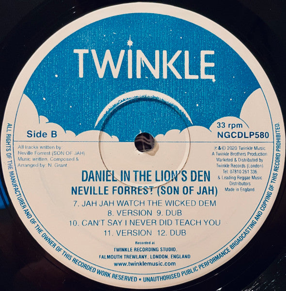 Neville Forrest (Son Of Jah) : Daniel In The Lion's Den (LP)