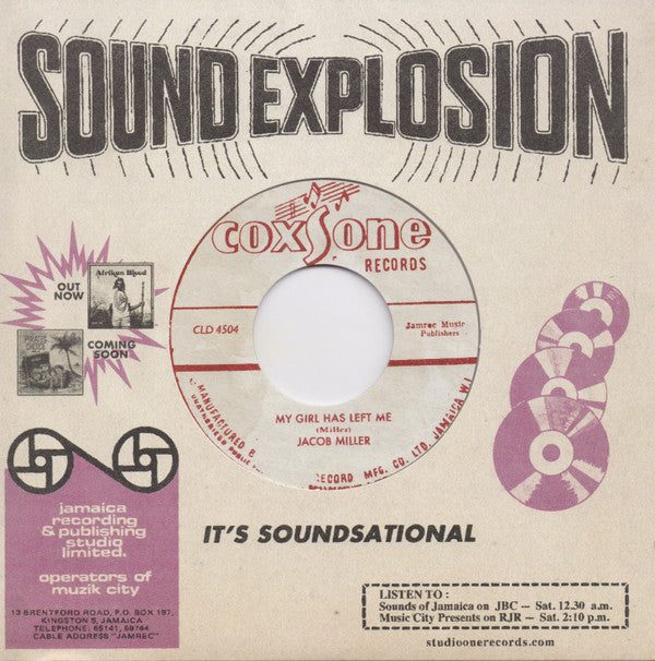 Jacob Miller / Alton Ellis & Ed Nangle : My Girl Has Left Me / Whipping The Prince (7", Ltd, Cle)