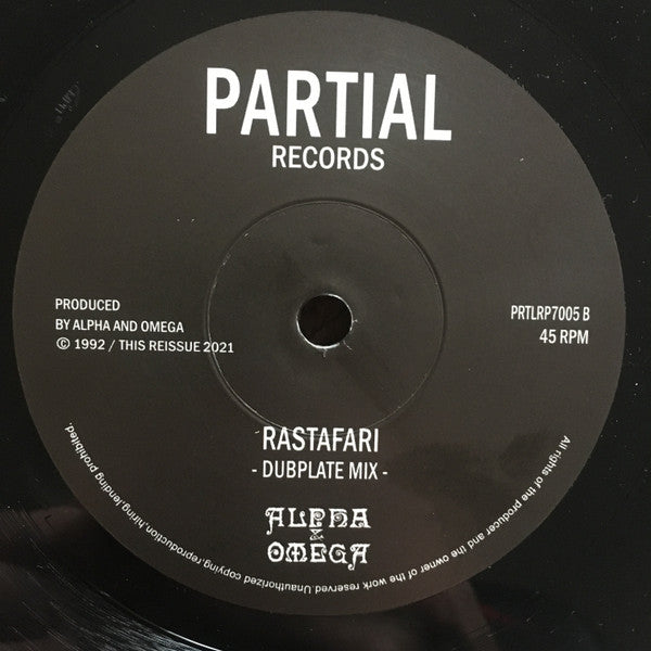 Alpha & Omega : Rastafari - Original Mix / Dubplate Mix (7", RP)