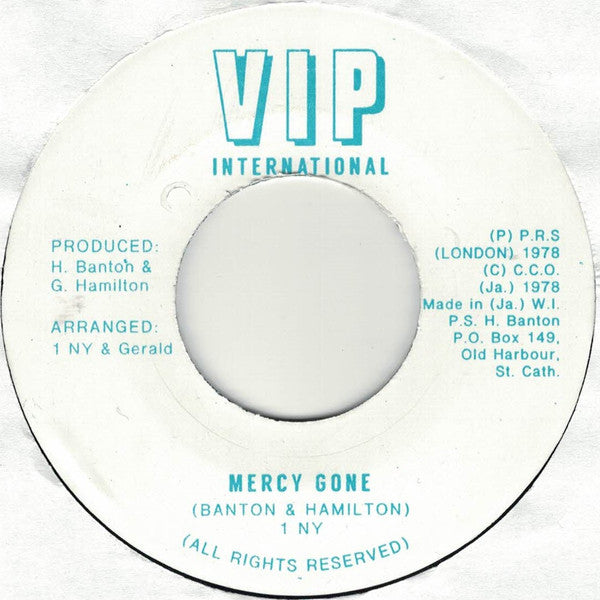 1 NY : Mercy Gone (7", RP, Uno)