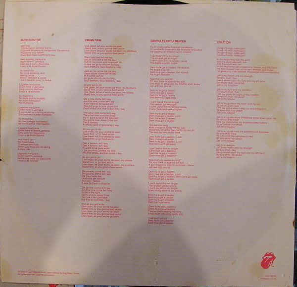 Peter Tosh : Bush Doctor (LP, Album, Pre)