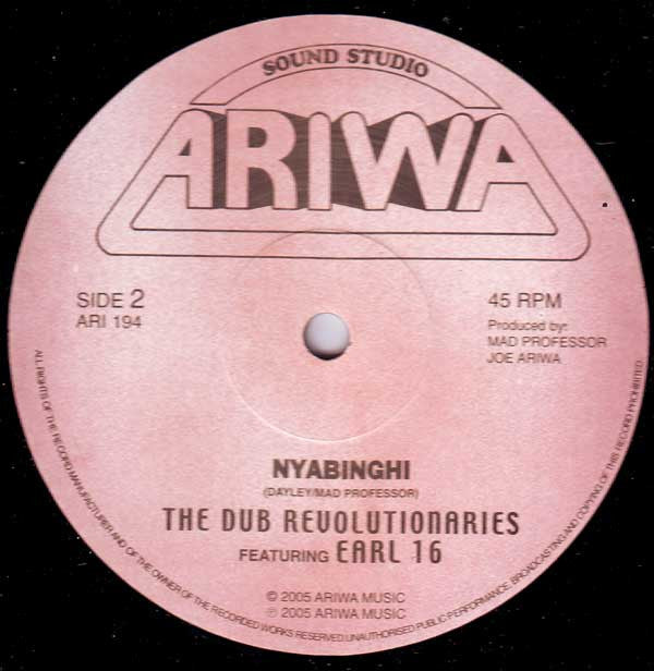 The Dub Revolutionaries* Featuring Earl 16* : Black Man / Nyabinghi (12")