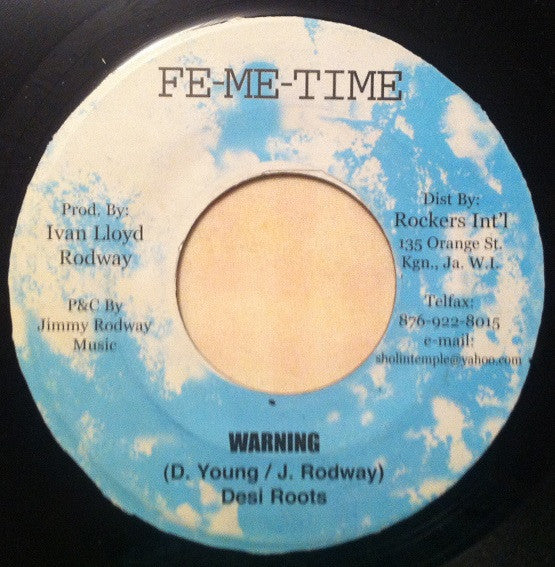 Desi Roots : Warning (7", RE)