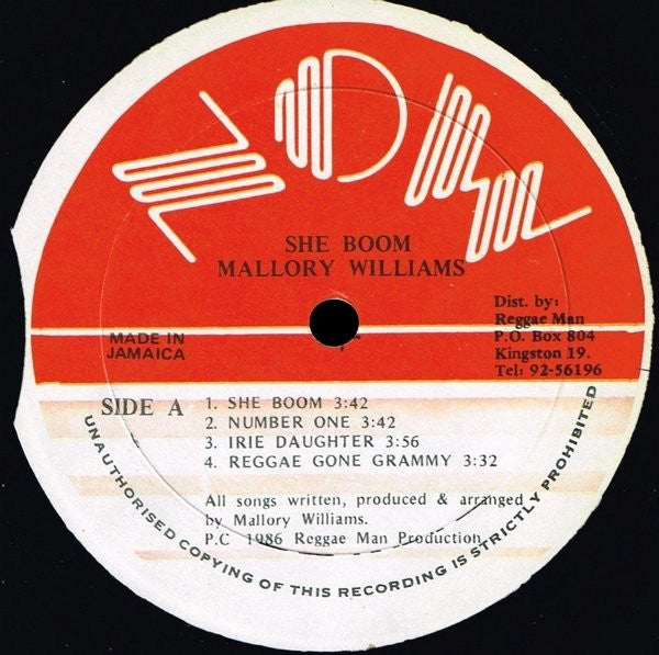 Mallory Williams : She Boom (LP, Album)