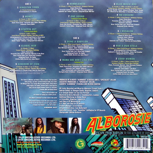 Alborosie : Escape From Babylon To The Kingdom Of Zion (LP, Album)
