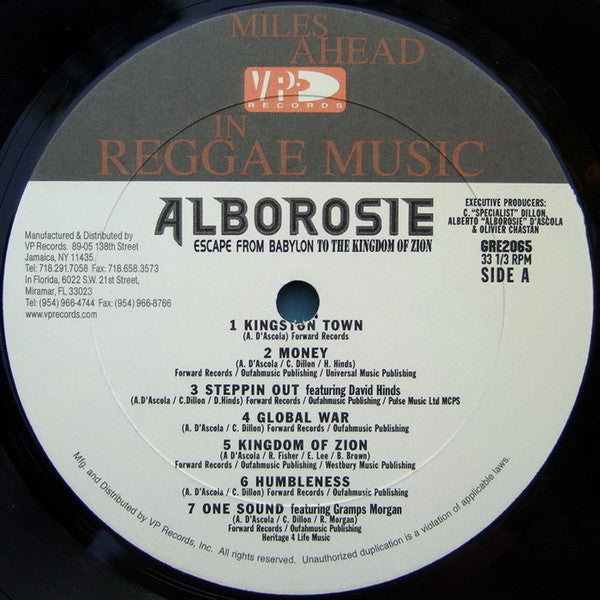 Alborosie : Escape From Babylon To The Kingdom Of Zion (LP, Album)
