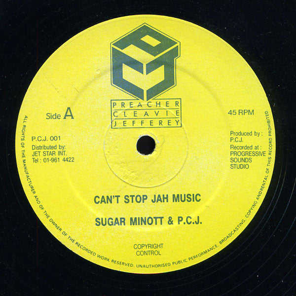 Sugar Minott & P.C.J.* : Can't Stop Jah Music (12")