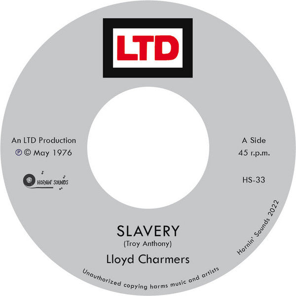 Lloyd Charmers / Charmers Dub People : Slavery / Dub Slave (7", Single, Ltd, RE)