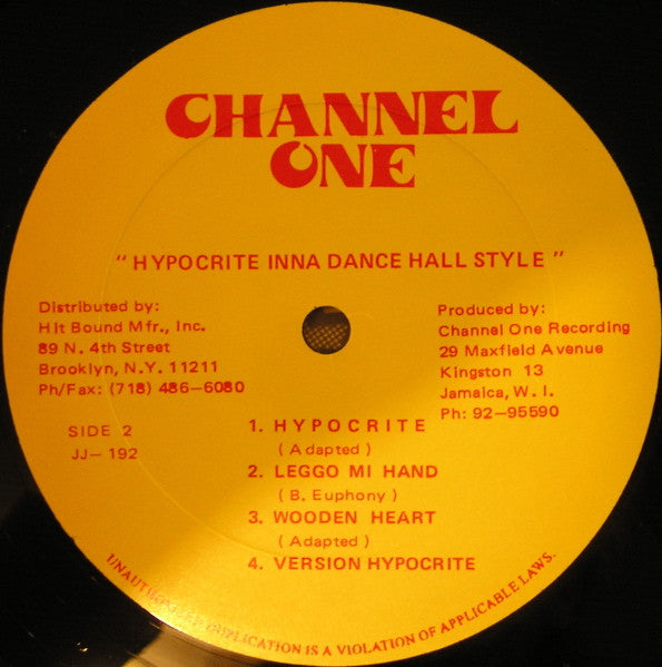 Various : Hypocrite Inna Dance Hall Style (LP, Comp, RP)
