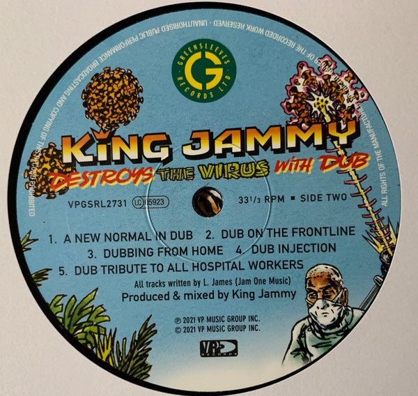 King Jammy : King Jammy Destroys The Virus With Dub (LP, Album)