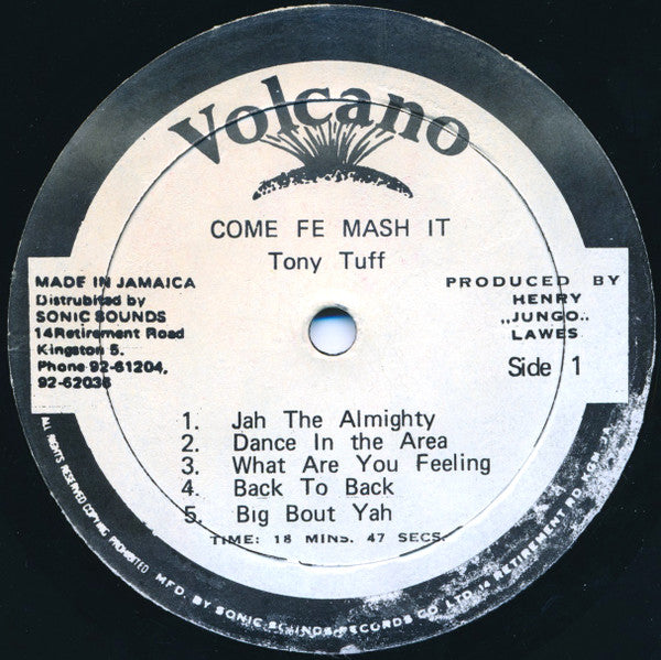 Tony Tuff : Come Fe Mash It (LP, Album)