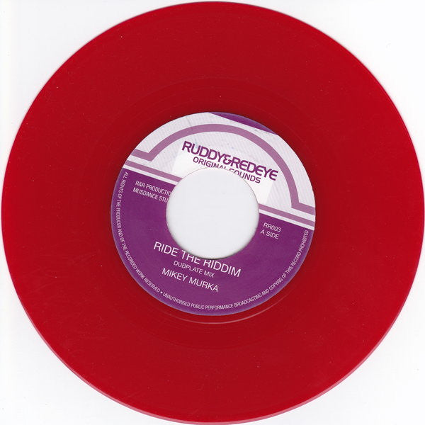 Mikey Murka : Ride The Riddim (7", Single, Red)