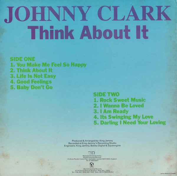 Johnny Clark* : Think About It (LP, RE)