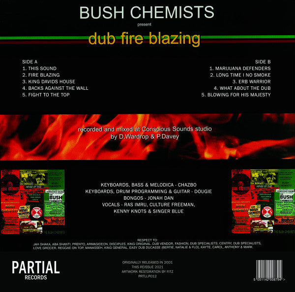 The Bush Chemists : Dub Fire Blazing (LP, RE)