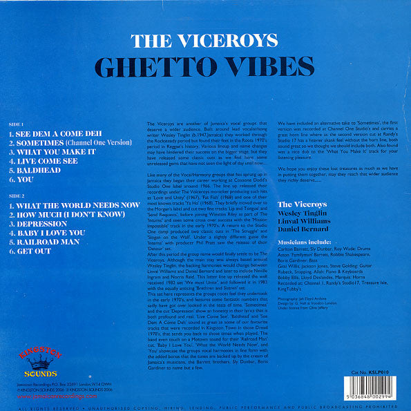 Lloyd Deslandes : Ghetto Vibes (LP, Album, Comp)