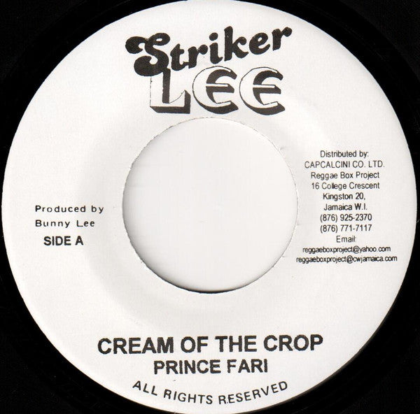 Prince Far I / Lester Sterling : Cream Of The Crop / Spring Fever Rock (7", Rep)