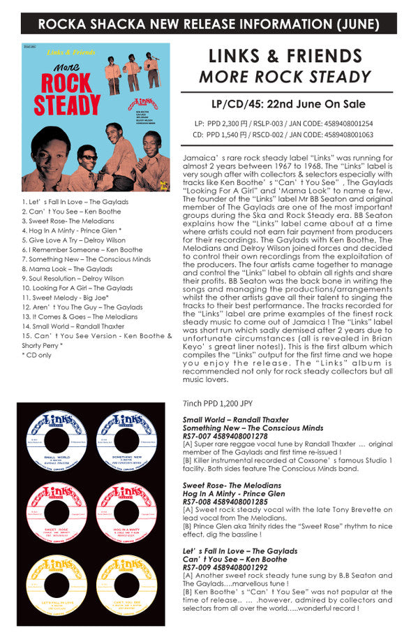 The Gaylads / Ken Boothe : Let's Fall In Love / Can't You See (7")