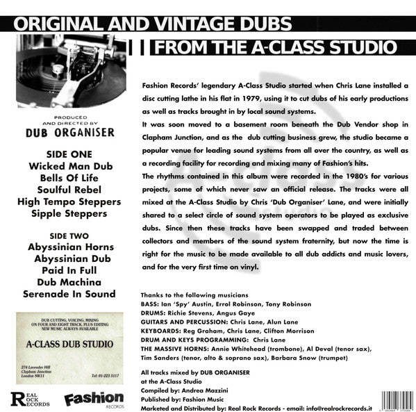 The Dub Organiser : Original And Vintage Dubs From The A-Class Studio (LP, Comp)