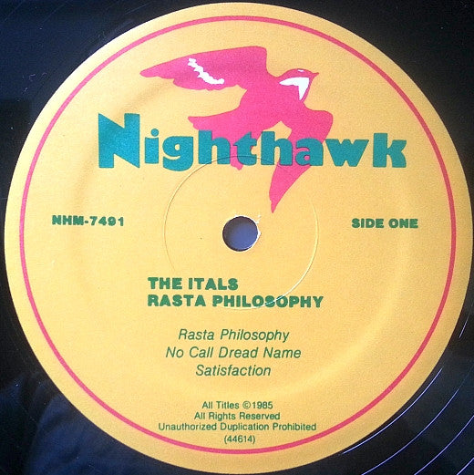 The Itals : Rasta Philosophy (LP, Album)